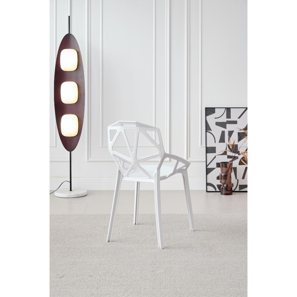 Silla Roxy, Color Blanco, Con espaldar y diseño Moderno X2
