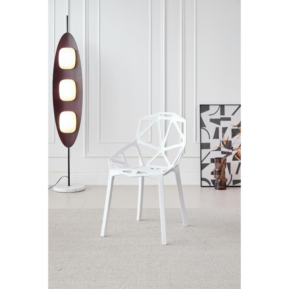 Silla Roxy, Color Blanco, Con espaldar y diseño Moderno X2