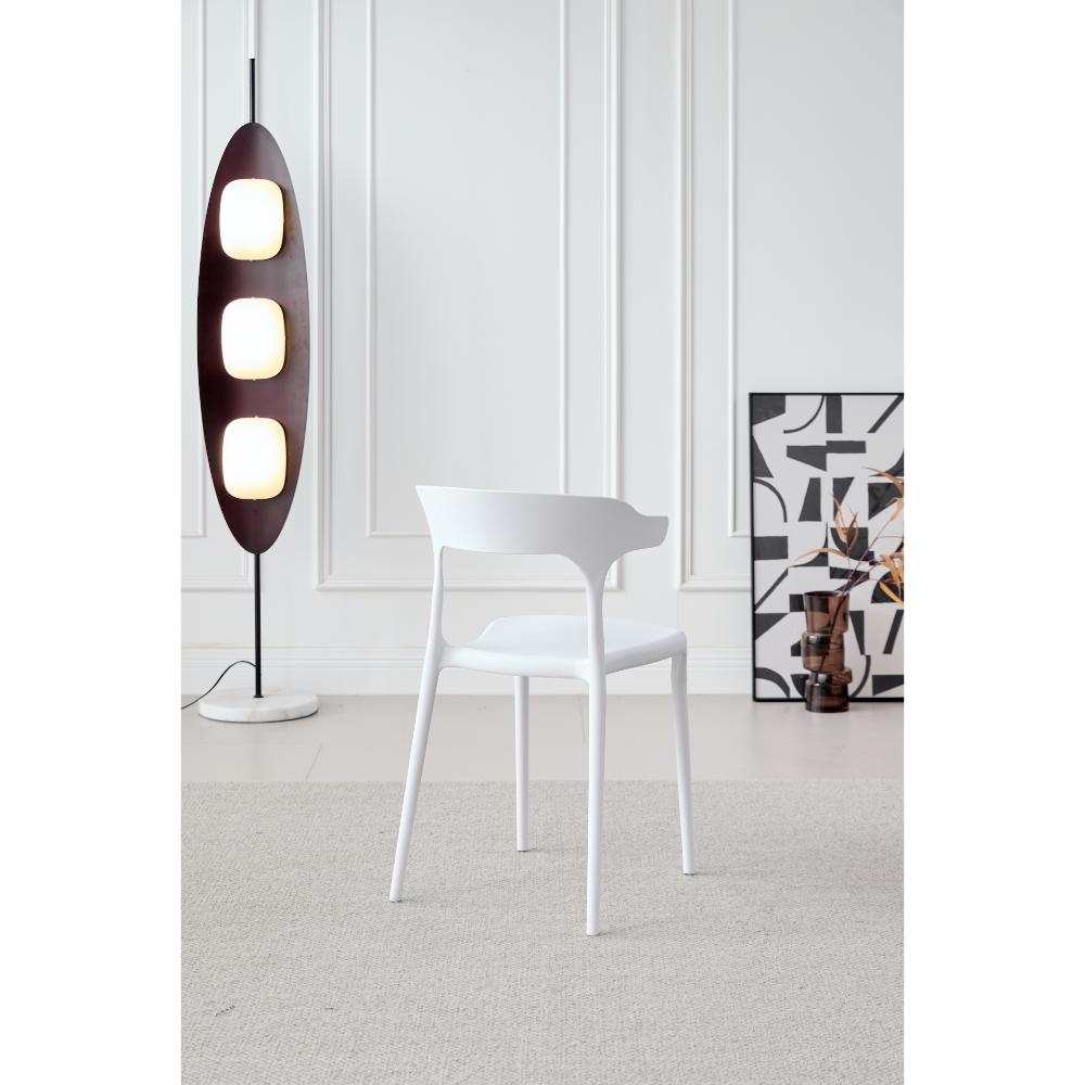 Silla Elena, Color Blanco, Con espaldar y diseño Moderno
