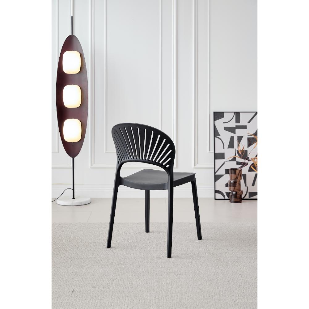 Silla Paraiso, Color Negro, Con espaldar y diseño Moderno X4
