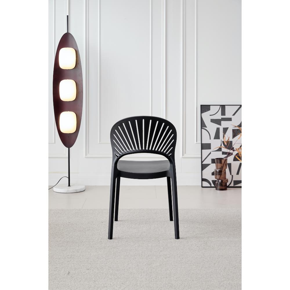 Silla Paraiso, Color Negro, Con espaldar y diseño Moderno X4