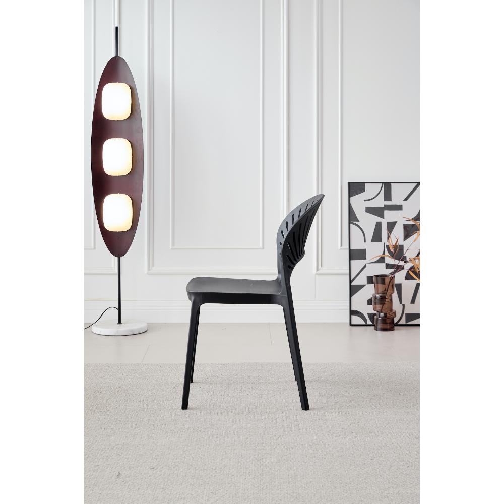 Silla Paraiso, Color Negro, Con espaldar y diseño Moderno X4
