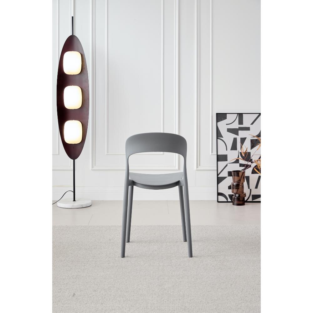 Silla Patrick, Color Gris Oscuro, Con espaldar y diseño Moderno X2