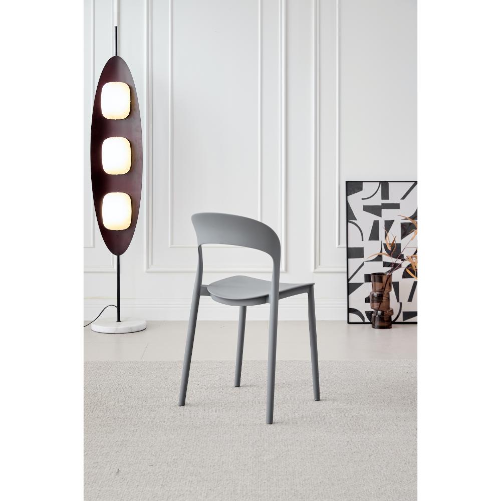 Silla Patrick, Color Gris Oscuro, Con espaldar y diseño Moderno X2