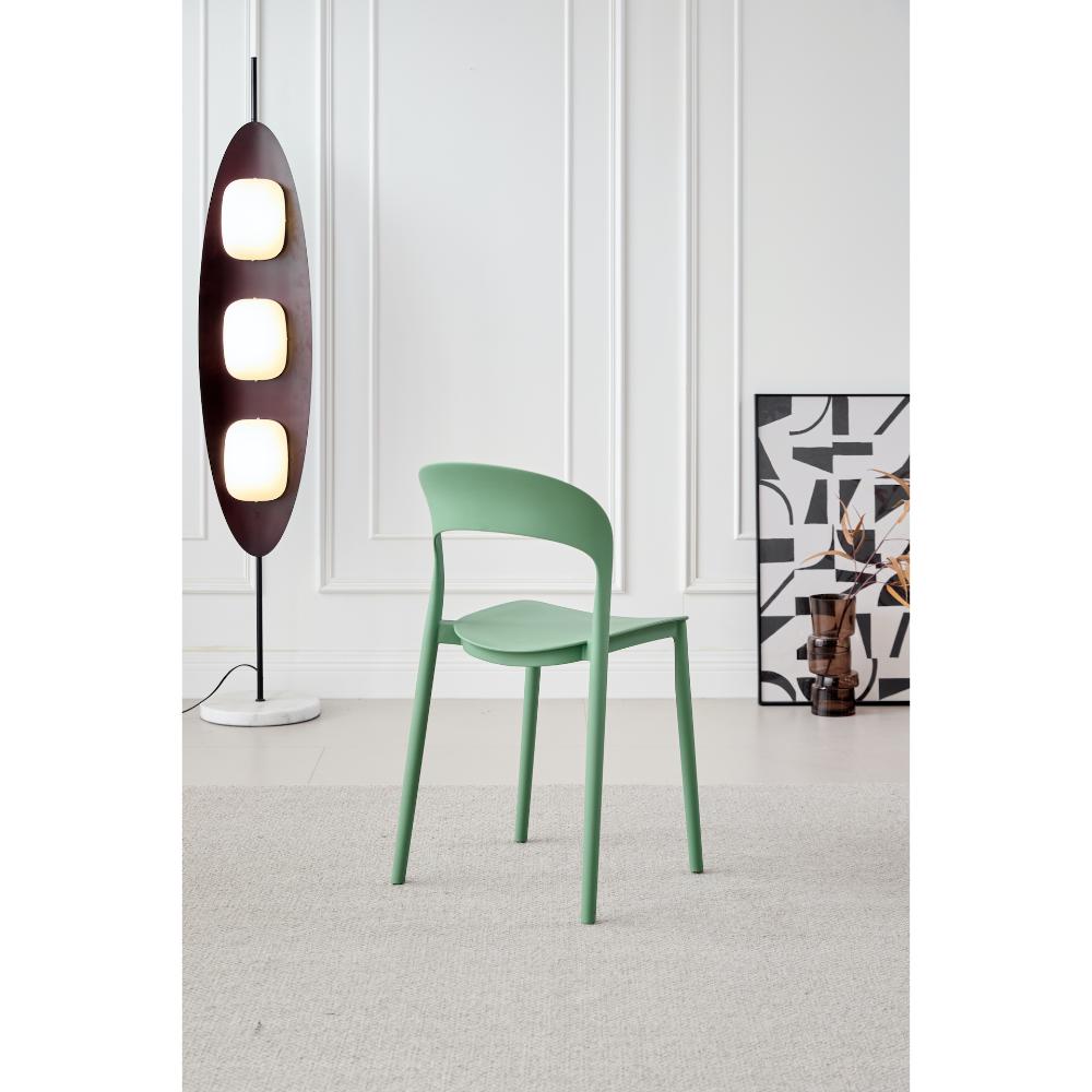 Silla Patrick, Color Verde Oliva, Con espaldar y diseño Moderno