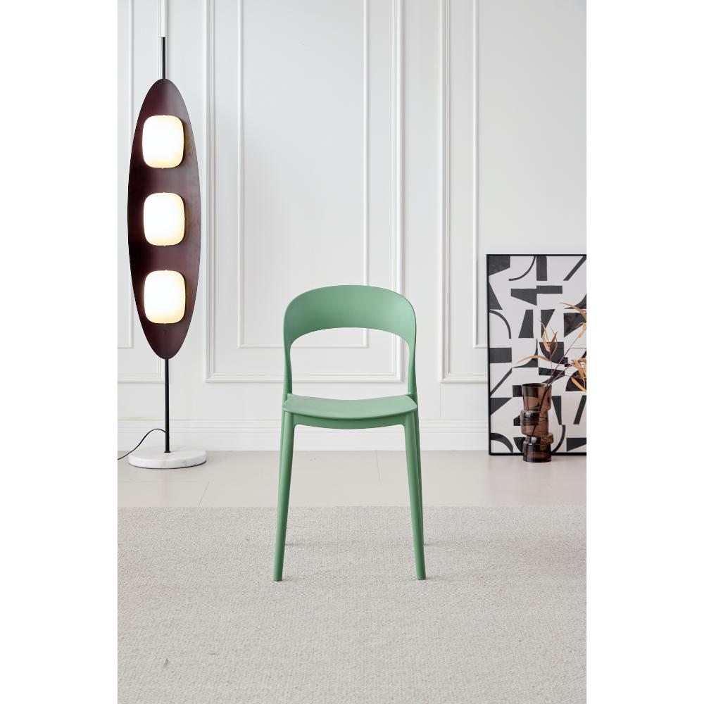 Silla Patrick, Color Verde Oliva, Con espaldar y diseño Moderno
