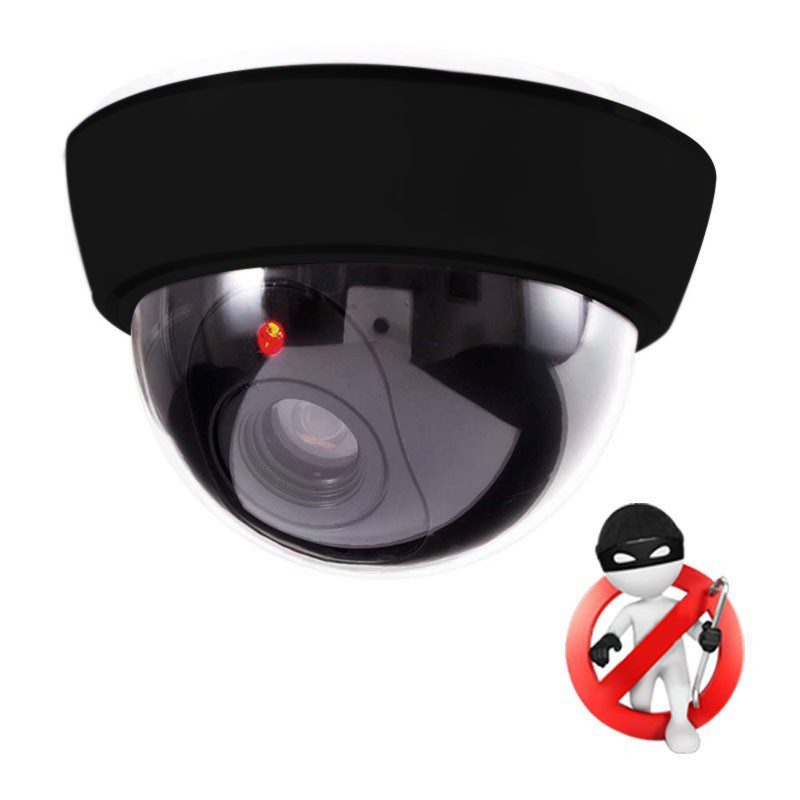 Cámara Seguridad Dummy (Falsa) Tipo Domo Simulación Cámara Real Luz LED REF:HJ-7