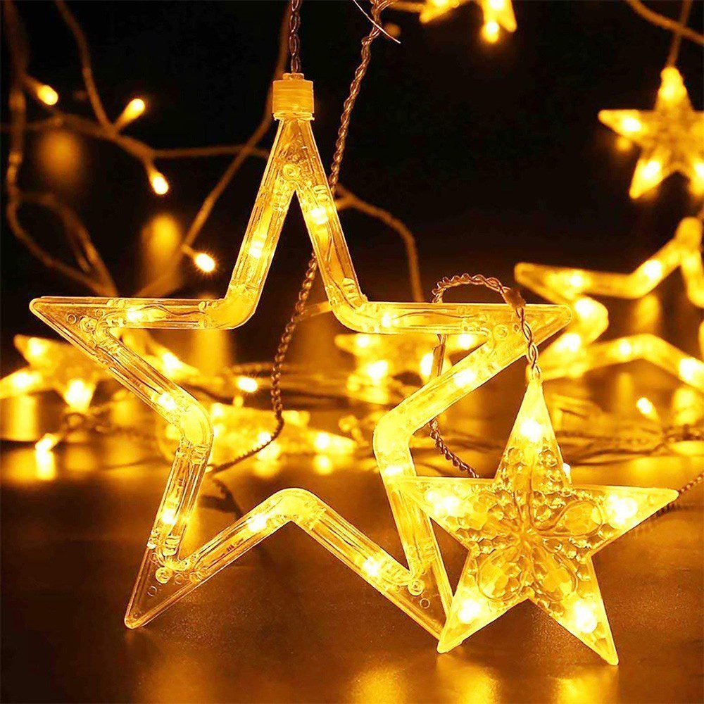 Extensión Luces Led Estrella X3 Metros Luz Navidad Cálida C2024