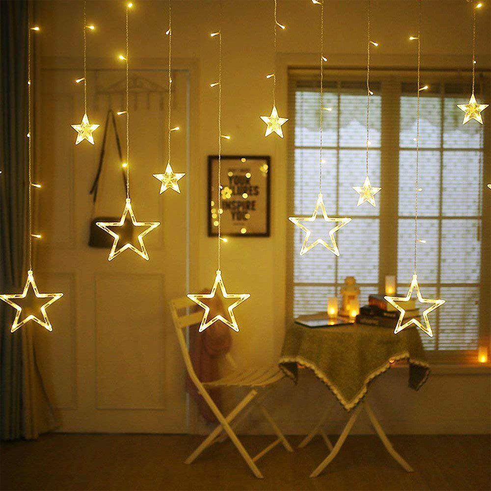 Extensión Luces Led Estrella X3 Metros Luz Navidad Cálida C2024