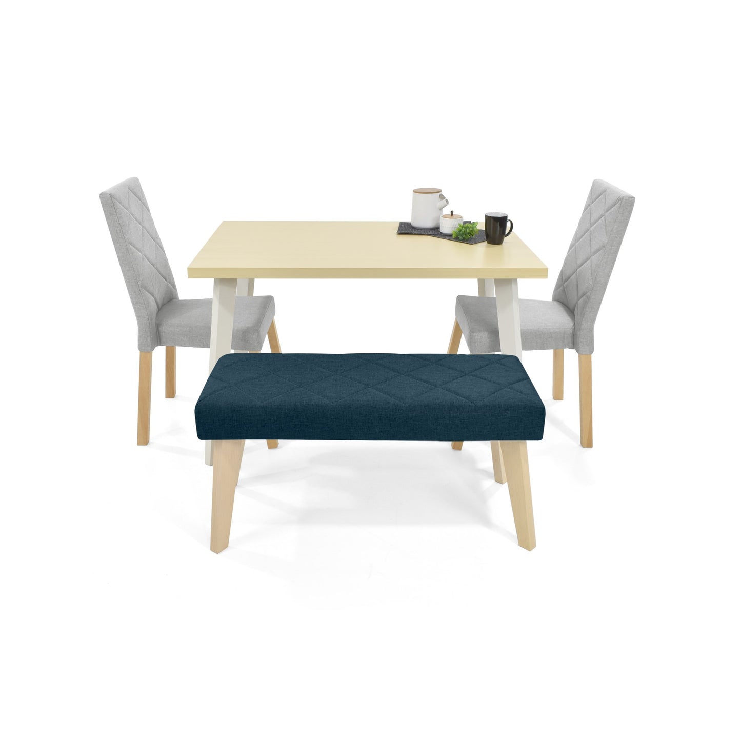 Comedor 4P Liverpool con Butaco Plata Azul
