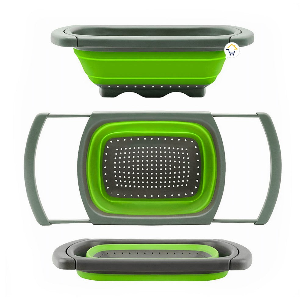 Escurridor Silicona Plegable Expandible Grande Ahorra Espacio Cocina LD6111