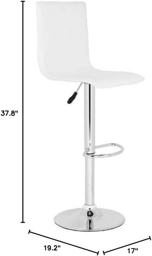 Home Collection Magda Taburete giratorio ajustable de gas de 23.2 a 29.5