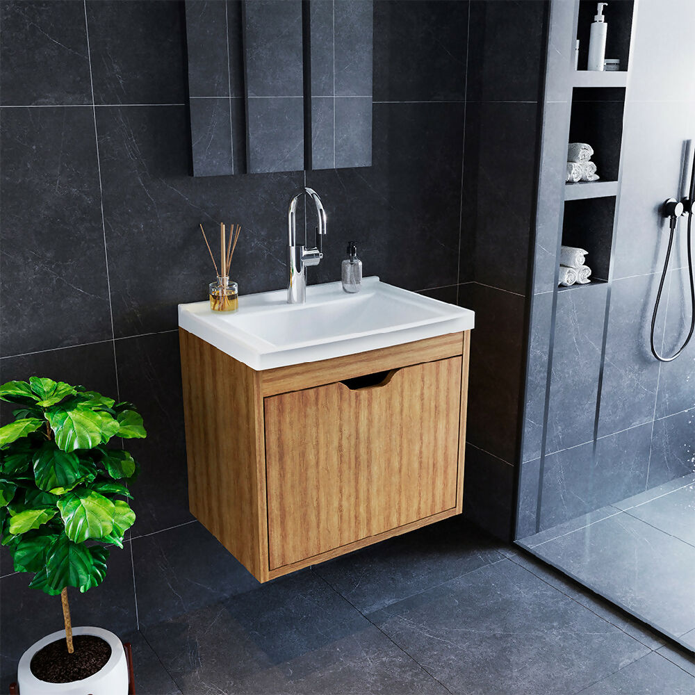 Mueble De Baño Con Lavamanos Graz Almendra - 6