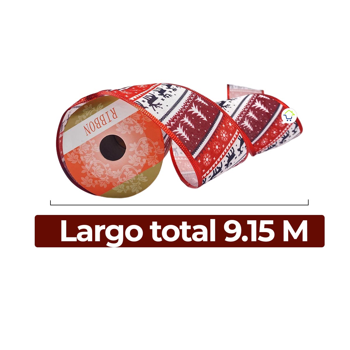 Cintas Decorativa Navideña Figuras x4 Rollos 9.15M CH23-2F