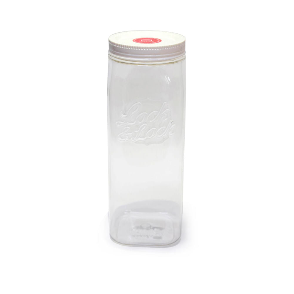 Recipiente decorativo Alto Tapa Rosca 1.3L Blanco