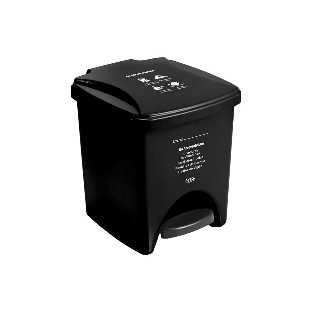 Canecas Pedal 20L Negro - No aprovechable