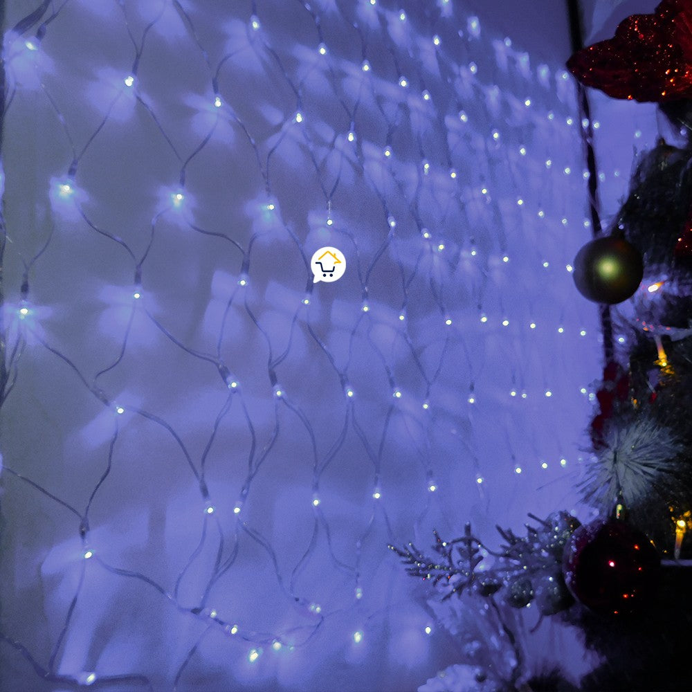 Luces Malla LED 480 Luces 4x1 M Luz Navidad Blanca Cable Transparente LEDN480LB