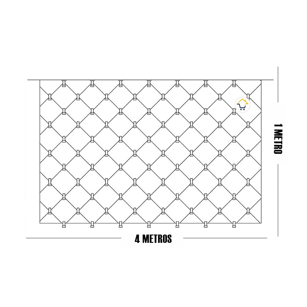 Luces Malla LED 480 Luces 4x1 M Luz Navidad Blanca Cable Transparente LEDN480LB
