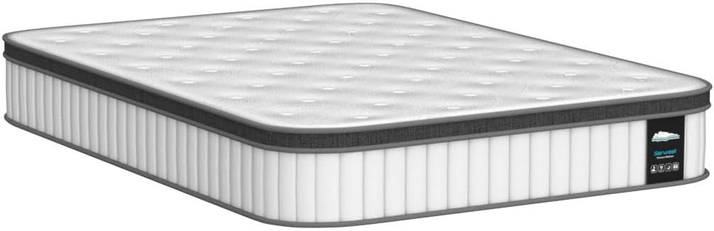 Colchón queen de 10 pulgadas, colchón híbrido de espuma viscoelástica