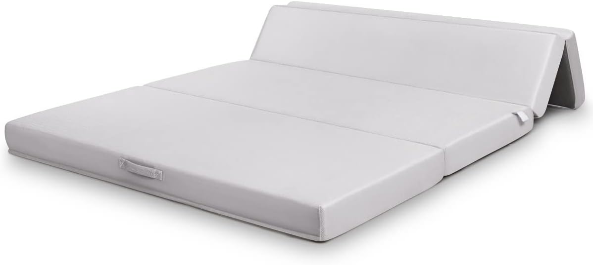 Colchón triple plegable de 4 pulgadas, tamaño Queen, colchón de espuma con