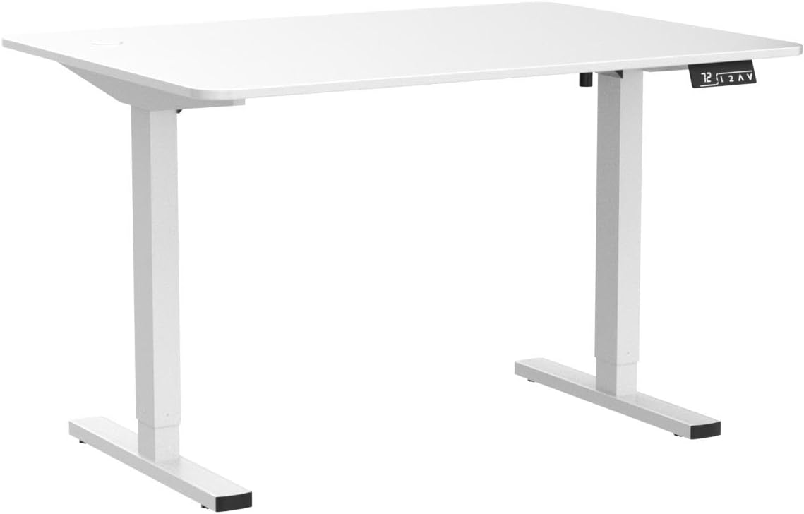 Escritorio eléctrico de pie ajustable en altura, mesa de computadora de 48