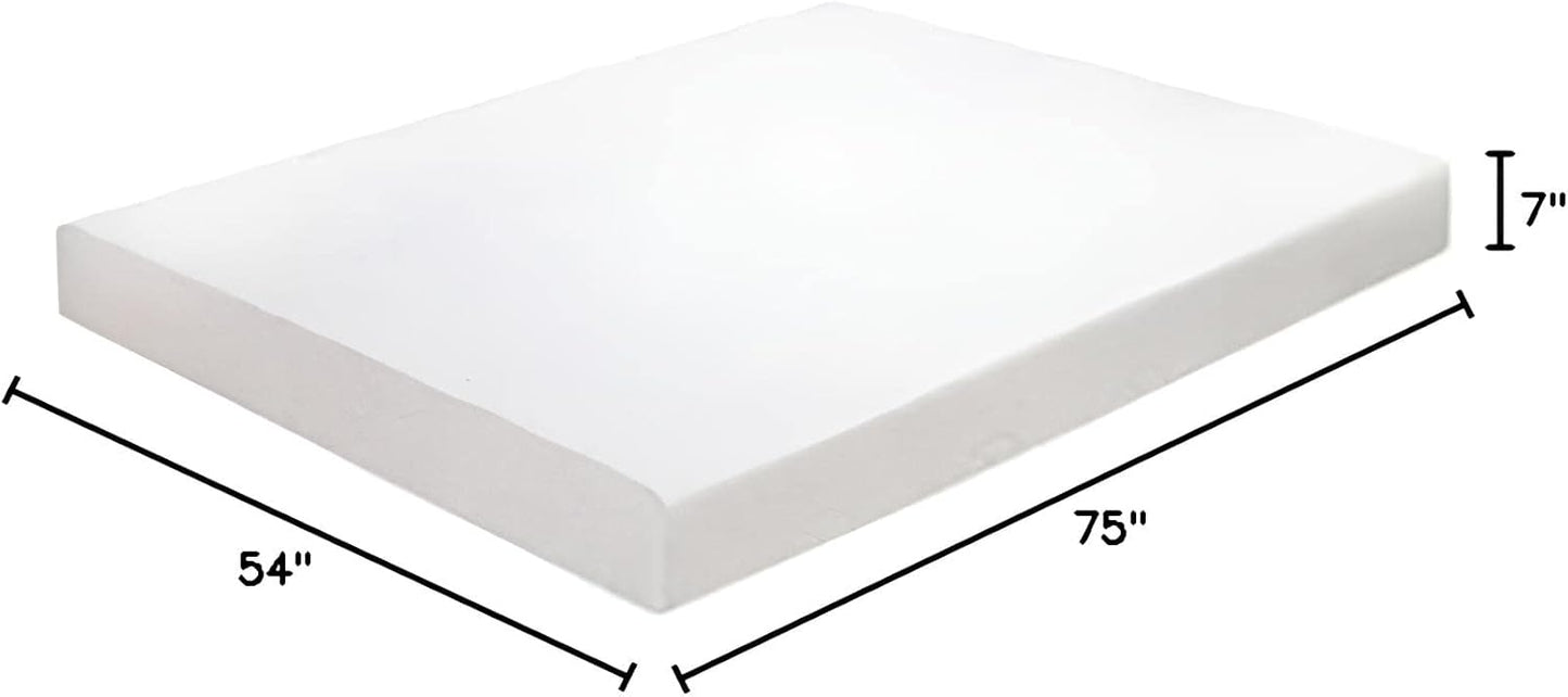 Olee Sleep Colchón de espuma viscoelástica I-Gel Deluxe Comfort de 7 pulgadas,