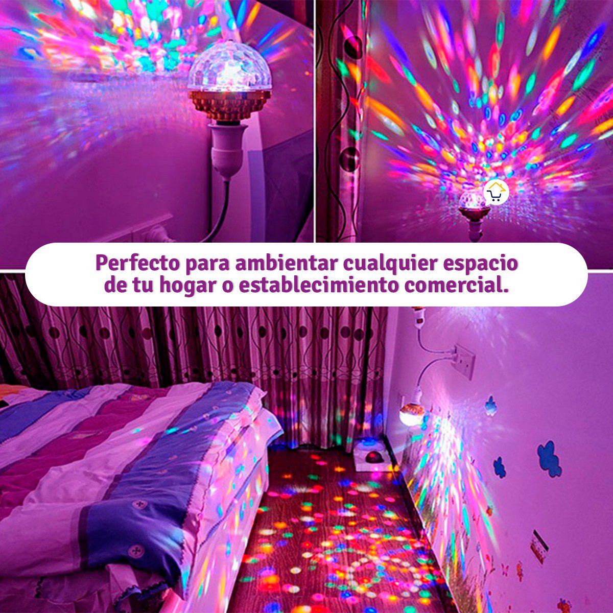 Bombillo LED Giratorio RGB Discotequero Luz Navidad XX211