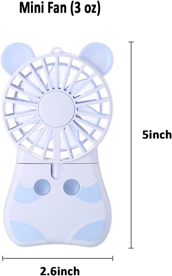 Mini ventilador de refrigeración, luces LED multicolor de mano de pie, 2