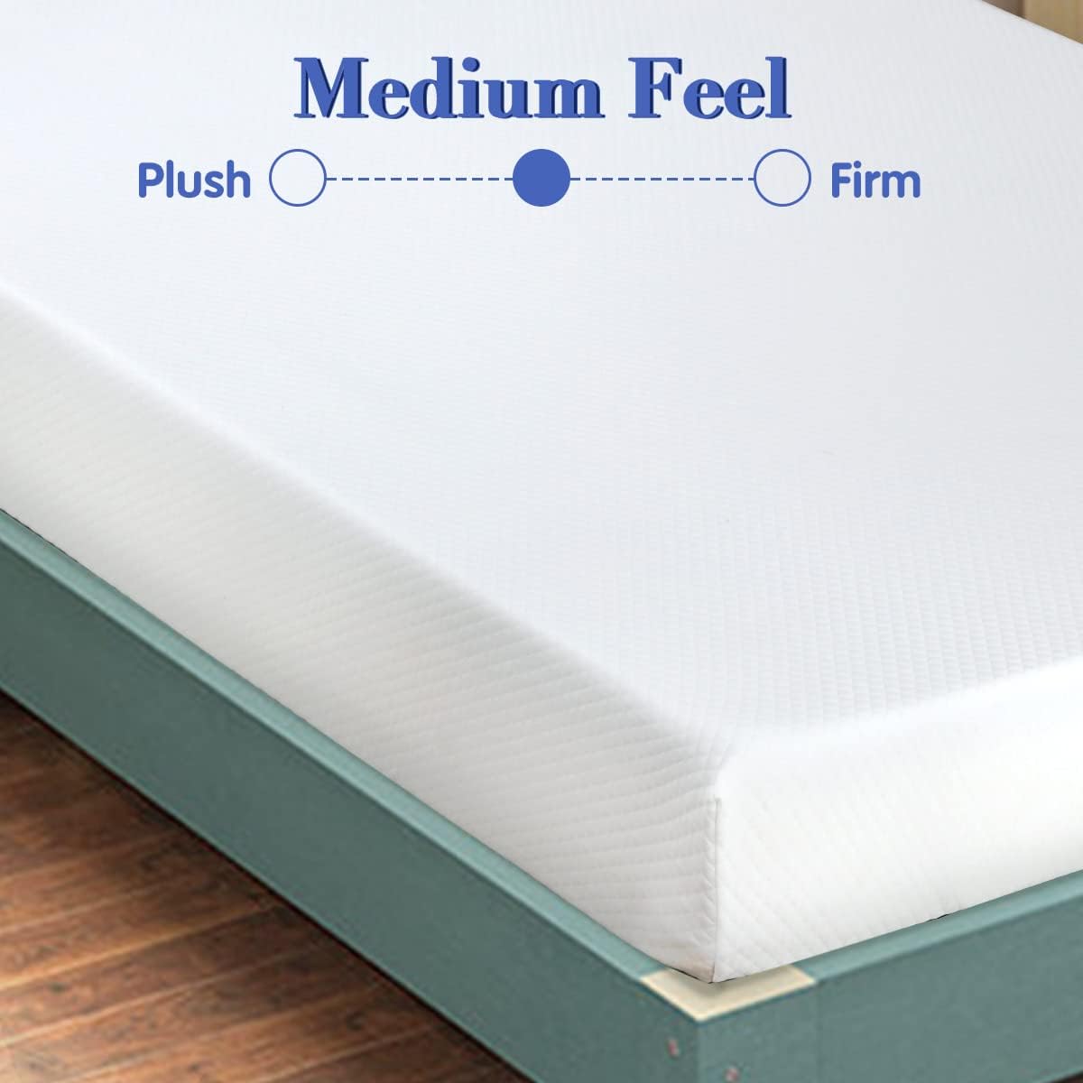 Colchón individual de espuma viscoelástica de gel de 8 pulgadas para un sueño
