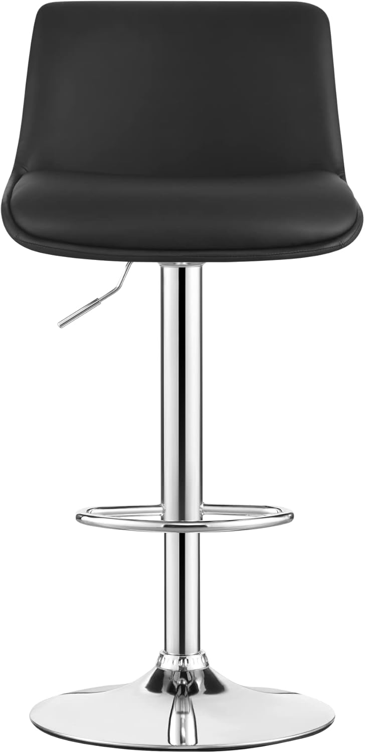 Taburetes de bar, moderno taburete giratorio tapizado con respaldo para barra y
