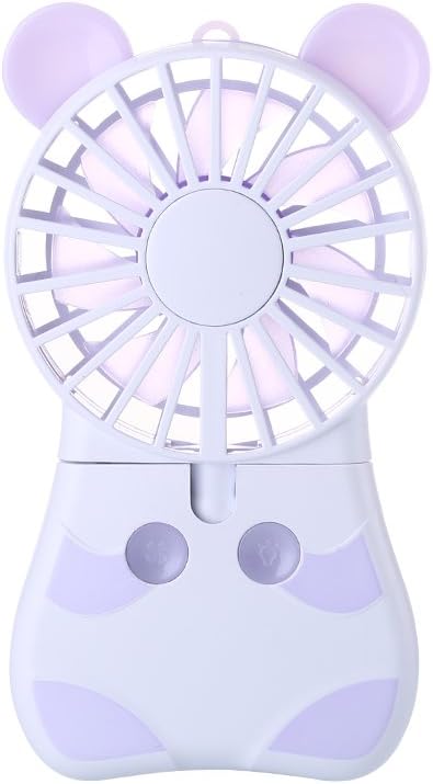Mini ventilador de refrigeración, luces LED multicolor de mano de pie, 2