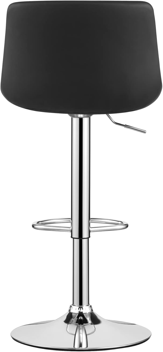 Taburetes de bar, moderno taburete giratorio tapizado con respaldo para barra y