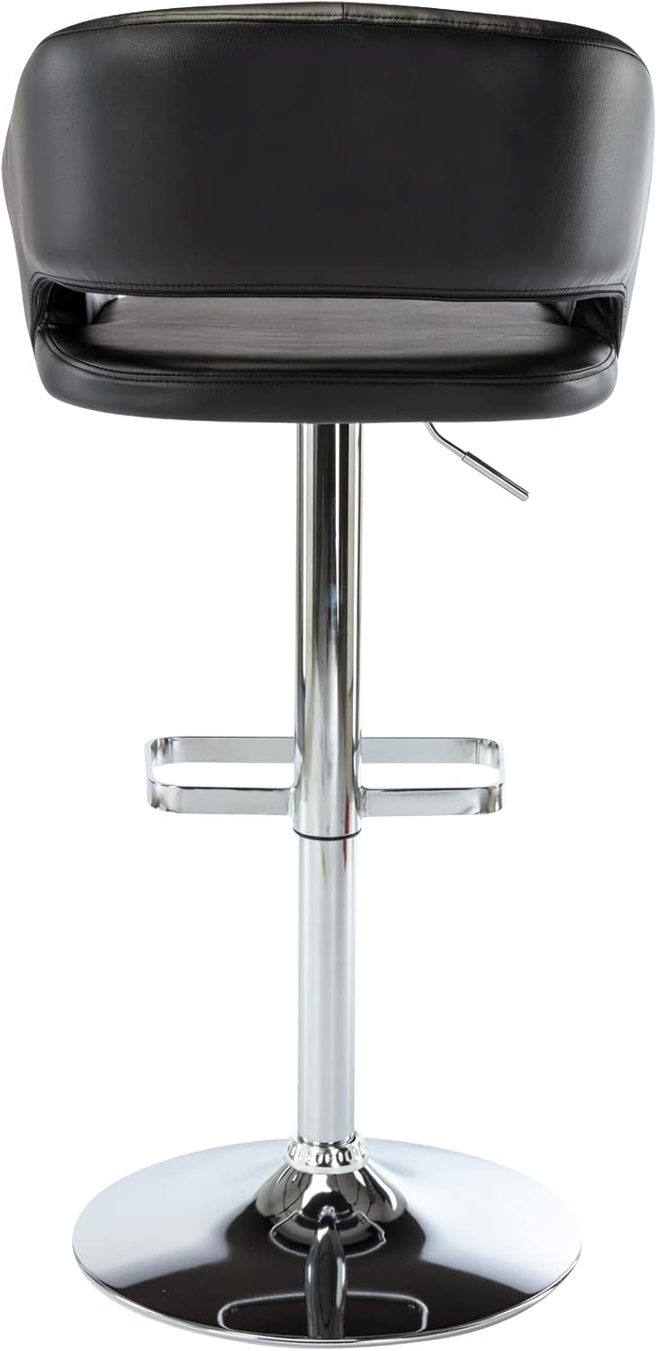 Taburete de bar ajustable con respaldo y brazos huecos, moderno taburete