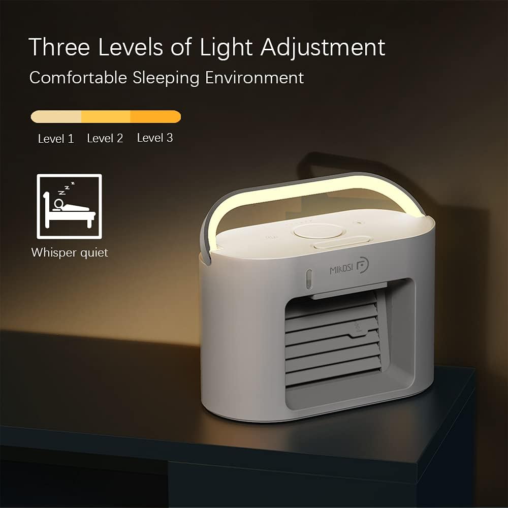 Ventilador de aire acondicionado portátil 3 en 1, pequeño humidificador de aire