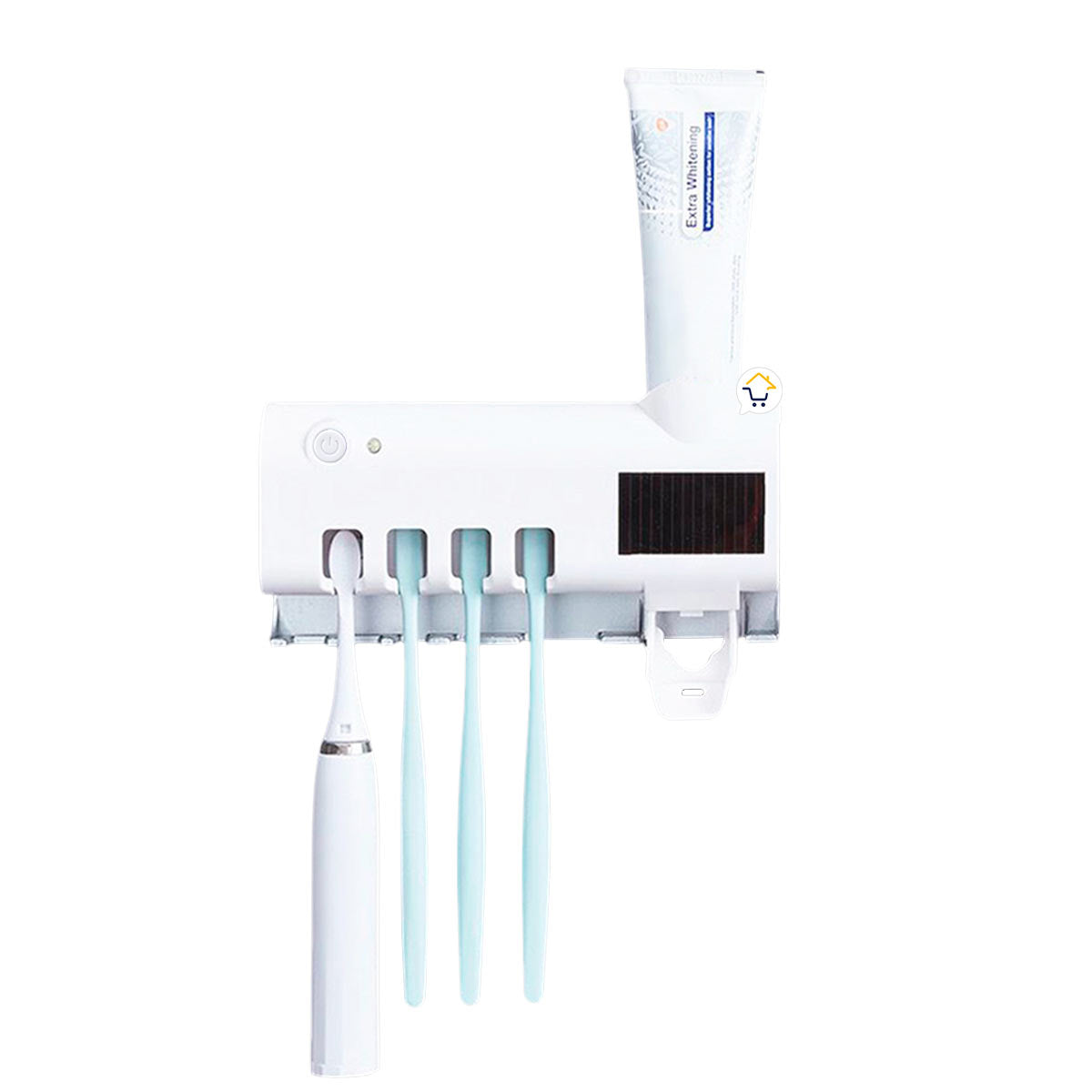 Soporte Cepillos Esterilizador UV Dispensador Crema Dental ECUV