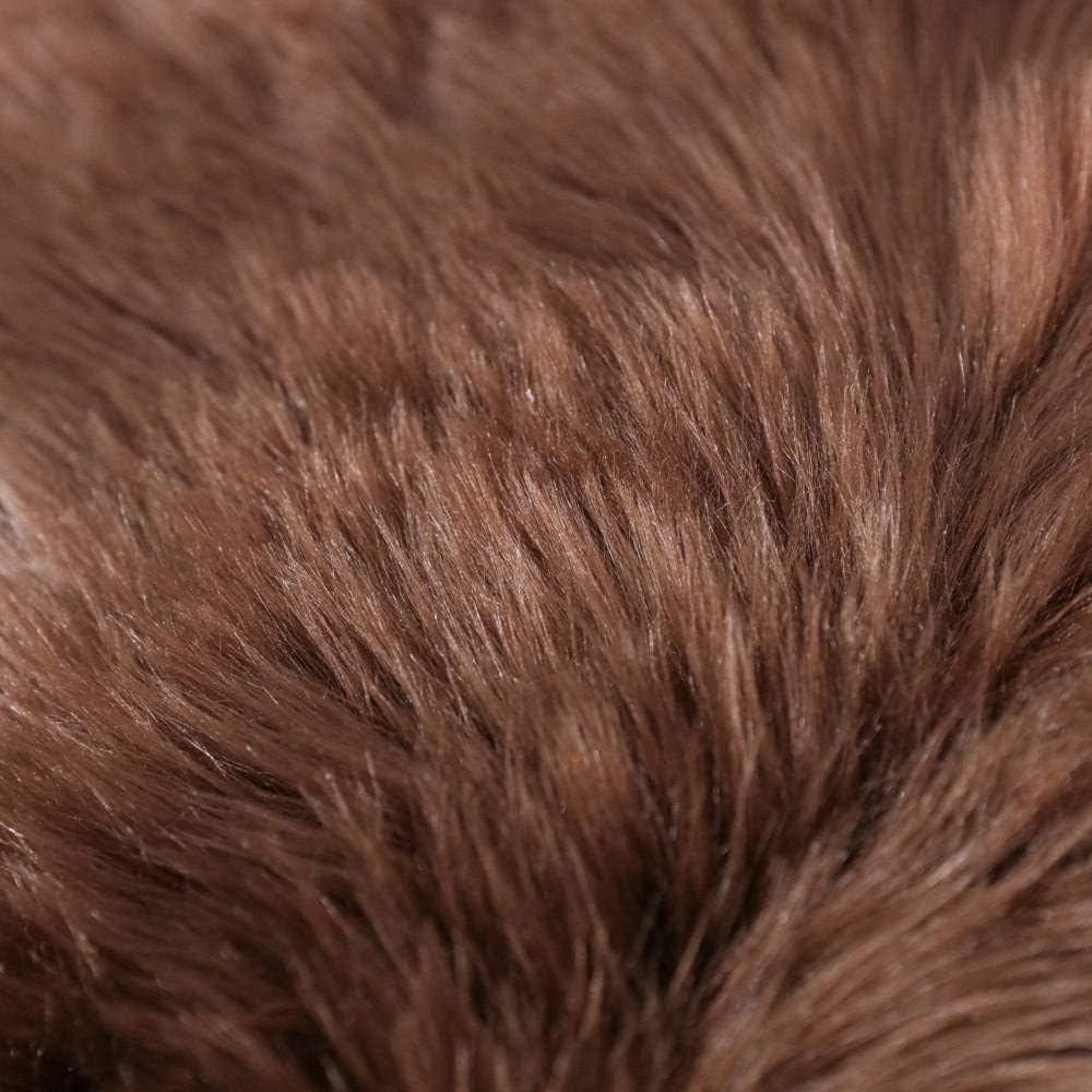 Tapete suave de cuero sintético de oveja, lanudo y lujoso, grande (para decorar