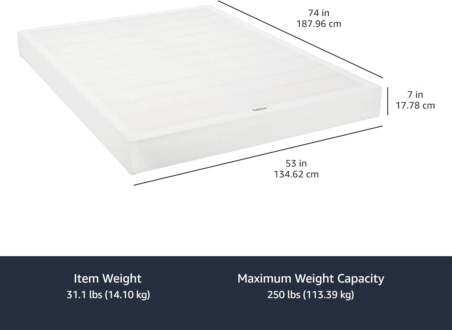 Tienda Basics Base de cama con somier inteligente, base de colchón de 7