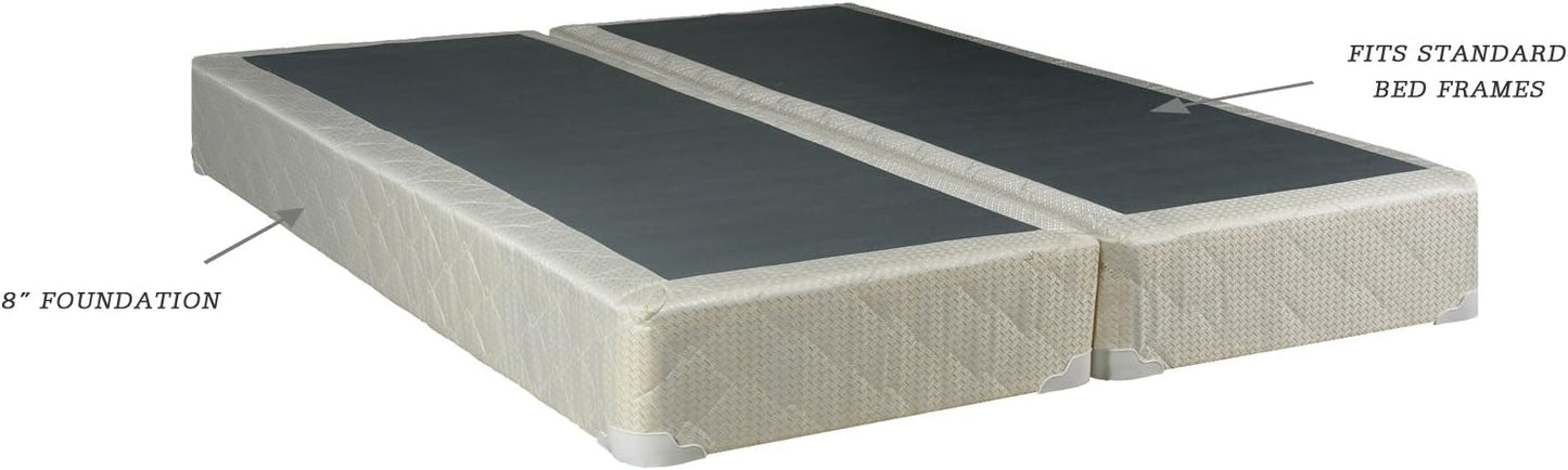 Base tradicional de madera dividida de 4 pulgadas para colchón, tamaño