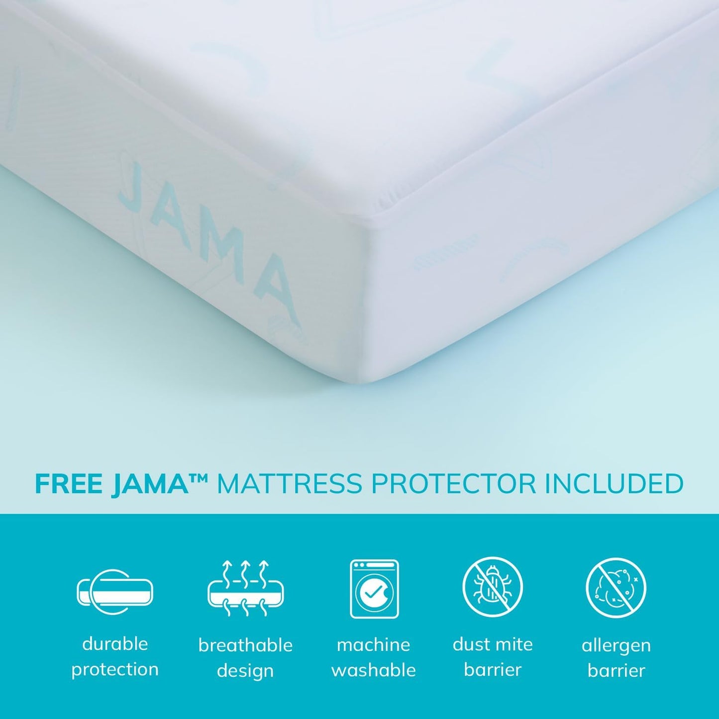 Colchón matrimonial de 5 pulgadas para niños, litera con protector de colchón