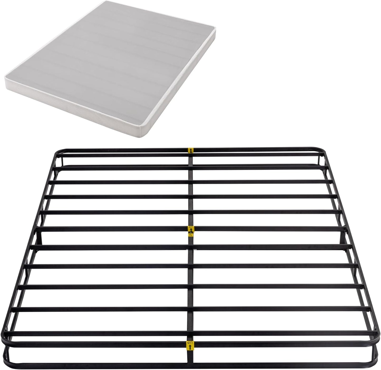 Somier de metal de 5 pulgadas con montaje rápido, base de colchón resistente,