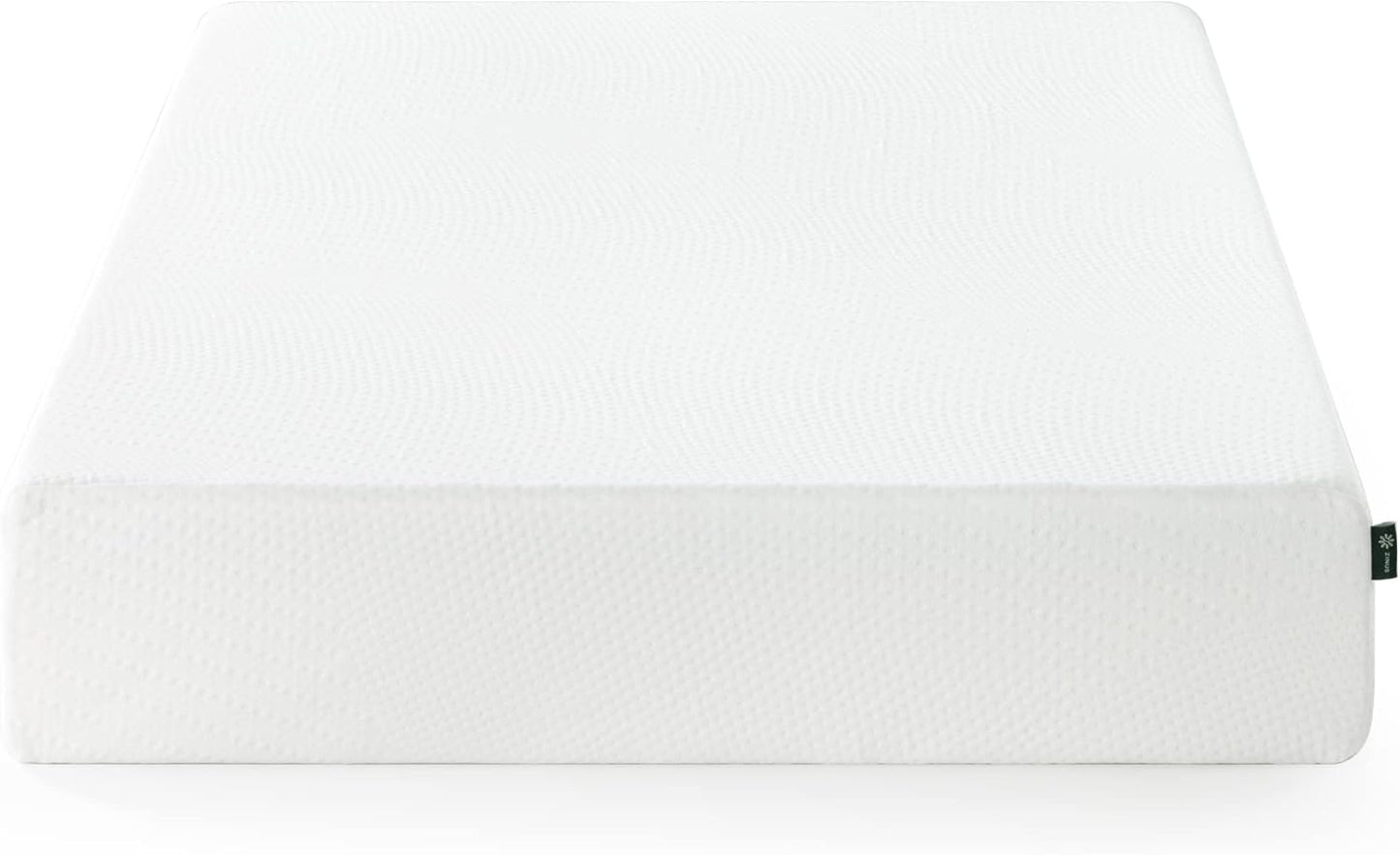 Colchón de espuma viscoelástica esencial de té verde de 10 pulgadas, cama en
