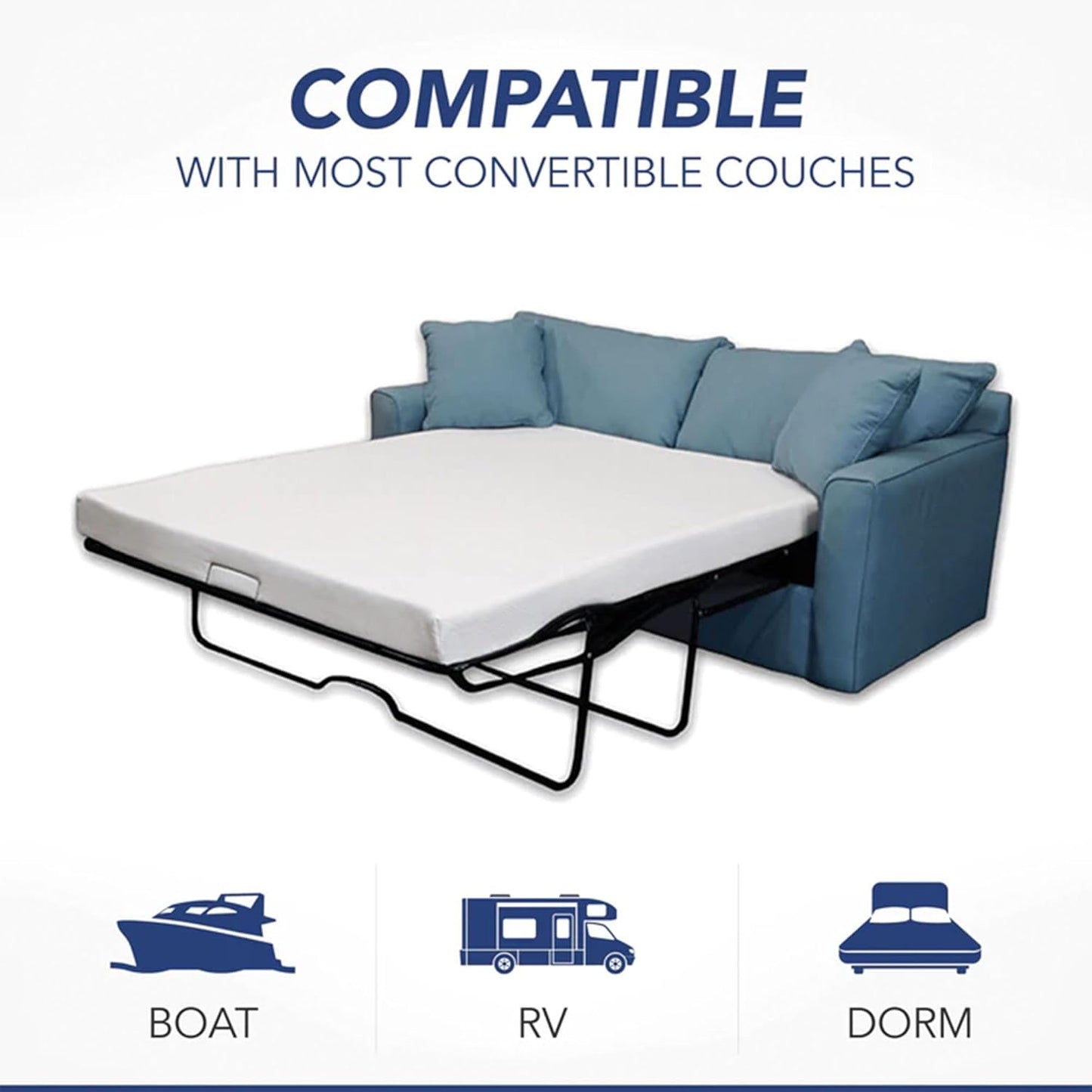 DynastyMattress Colchón de espuma viscoelástica de gel frío de 4 pulgadas para