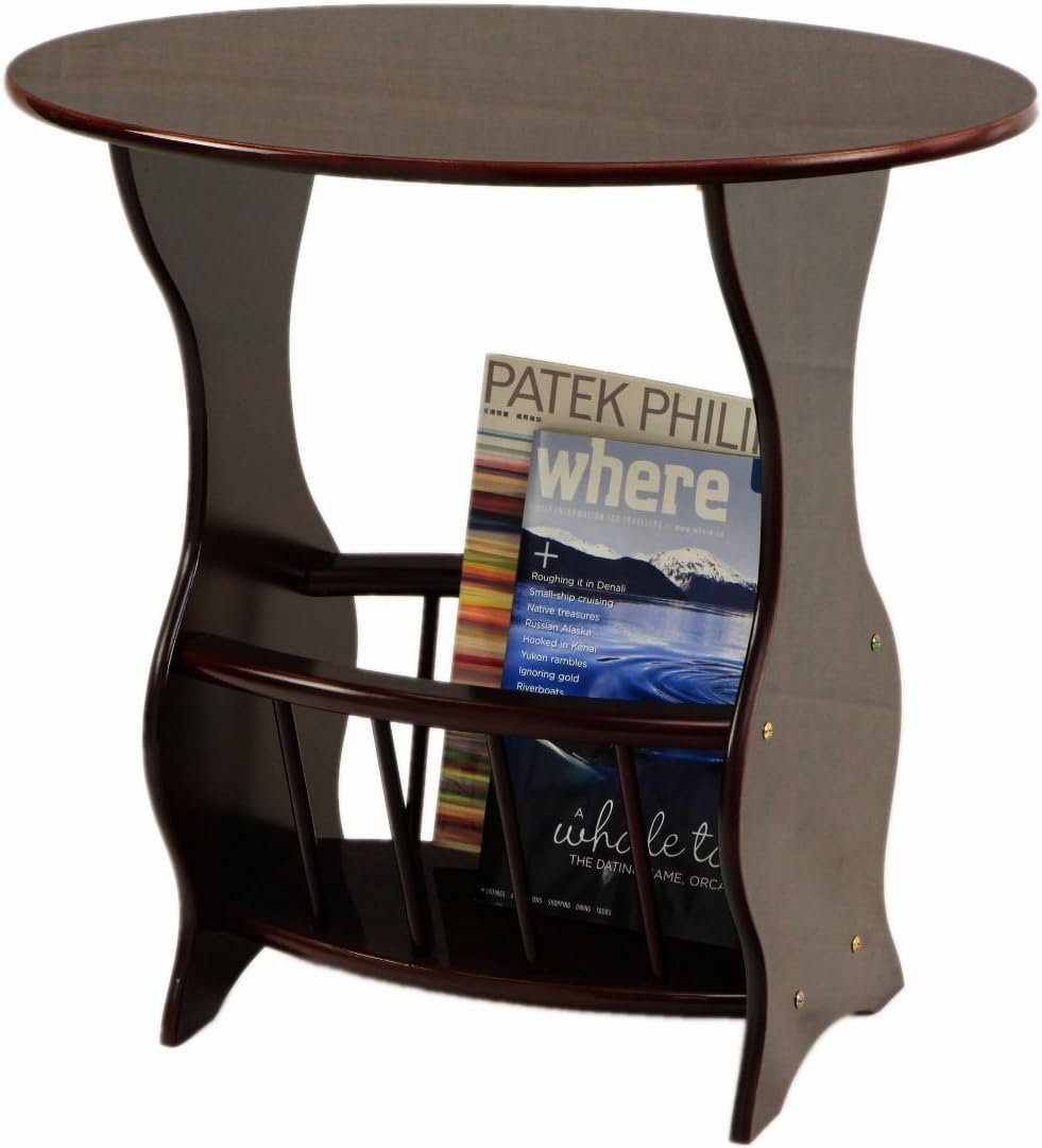 Frenchi Furniture Mesa de revista, cereza oscura