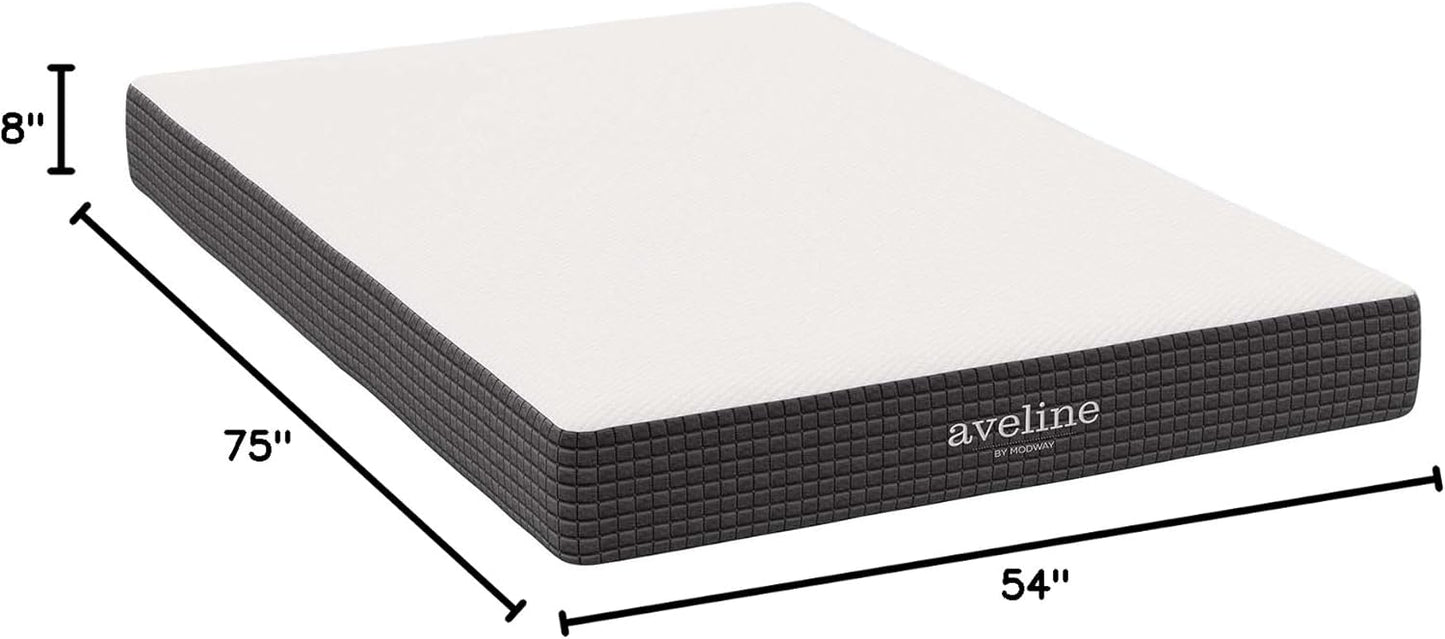 Aveline Colchón de tamaño Gemelo de espuma viscoelástica con infusión de gel,