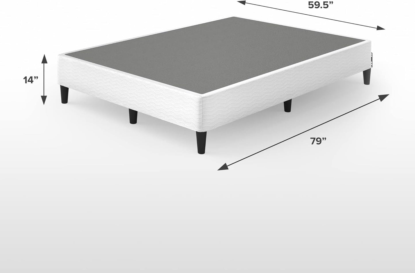 Zinus Base de colchón con resorte para cama individual, Acero
