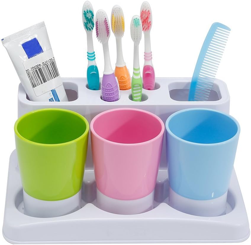 Soporte de pasta dental y cepillo de dientes para organizador de almacenamiento