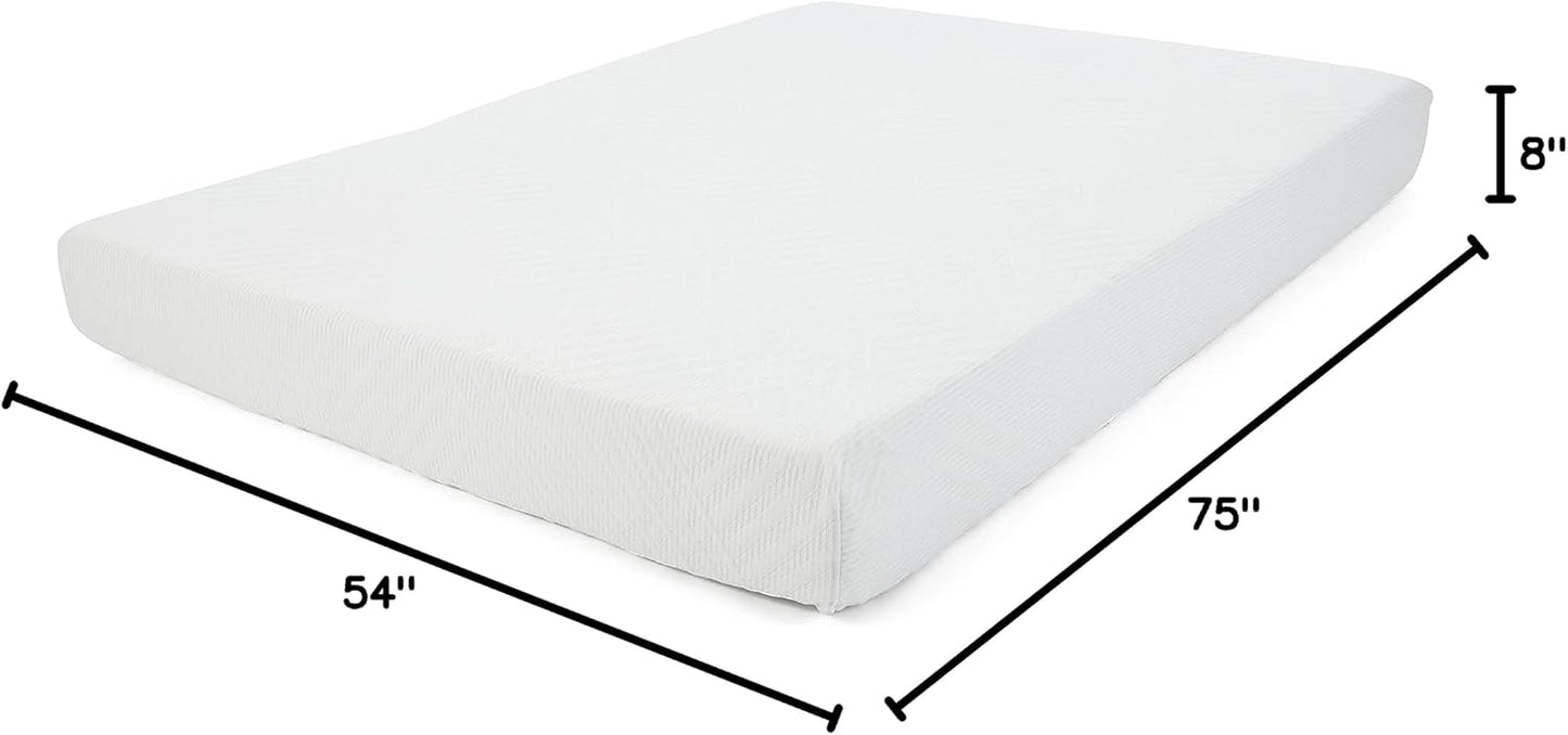 Colchón matrimonial de espuma viscoelástica de 8 pulgadas, colchón tamaño