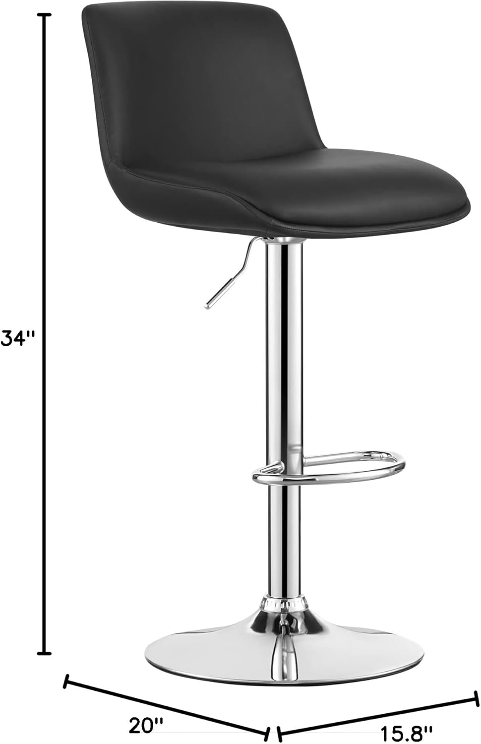 Taburetes de bar, moderno taburete giratorio tapizado con respaldo para barra y
