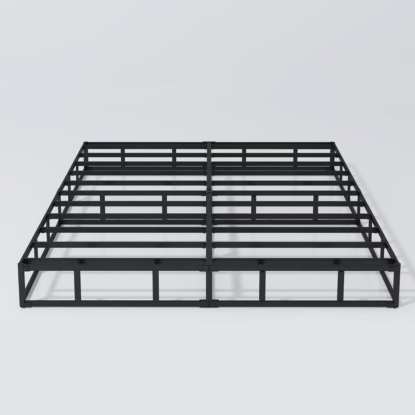 Base de cama California King de 7 pulgadas, base de colchón con marco de metal