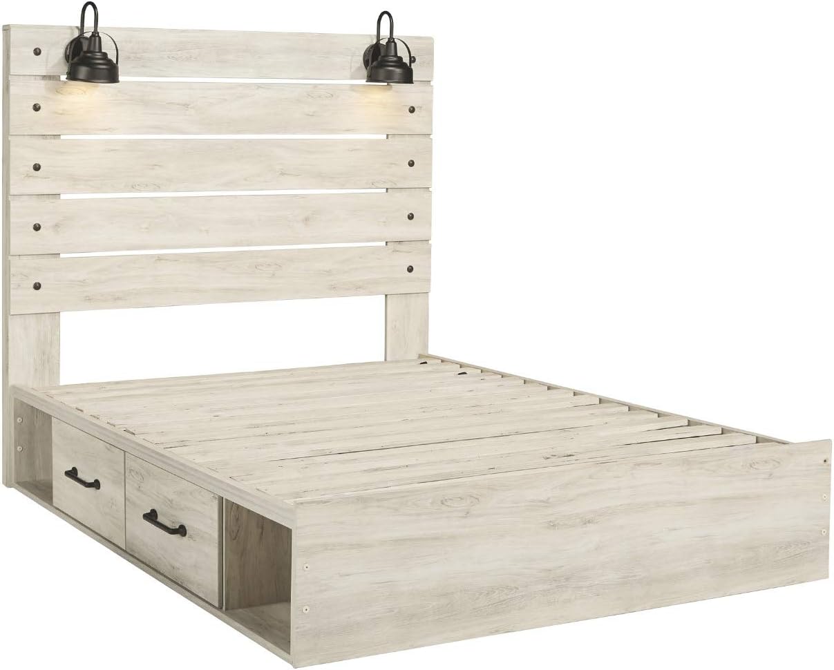 Signature Design by Soporte de colchón de madera con cable de nailon, tamaño